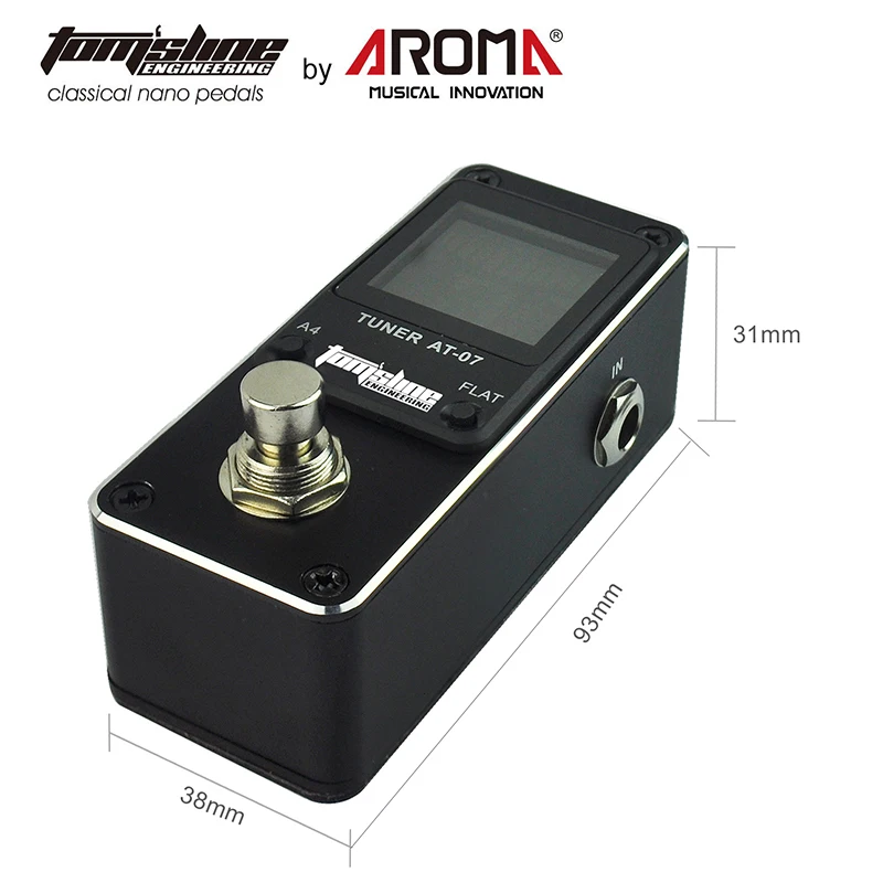 AROMA Guitar Parts AT07 Chromatic Guitar Pedal Tuner True