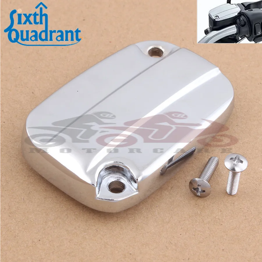 Chrome Front Brake Fluid Reservoir Cap Cover For Harley Davidson HD