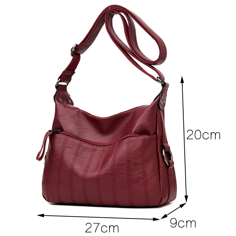 النساء الفاخرة حقيبة يد جلدية المرأة حقيبة ساع مصمم Crossbody حقيبة سيدة حمل حقيبة كتف أزياء نمط أعلى-حقائب بيد