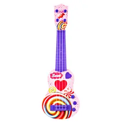 Детские гитара со светом обучающая игрушка для детей музыкальный инструмент подарок Рождественский подарок Обучающие игрушки для детей