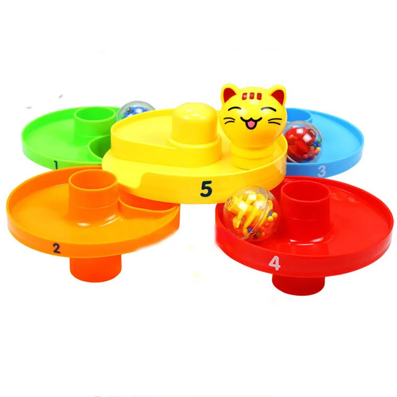 Детские мяч на направляющей башни образовательные игрушки для детей вращающийся кольцевой голос мячи для Пирамидка материалы montessori