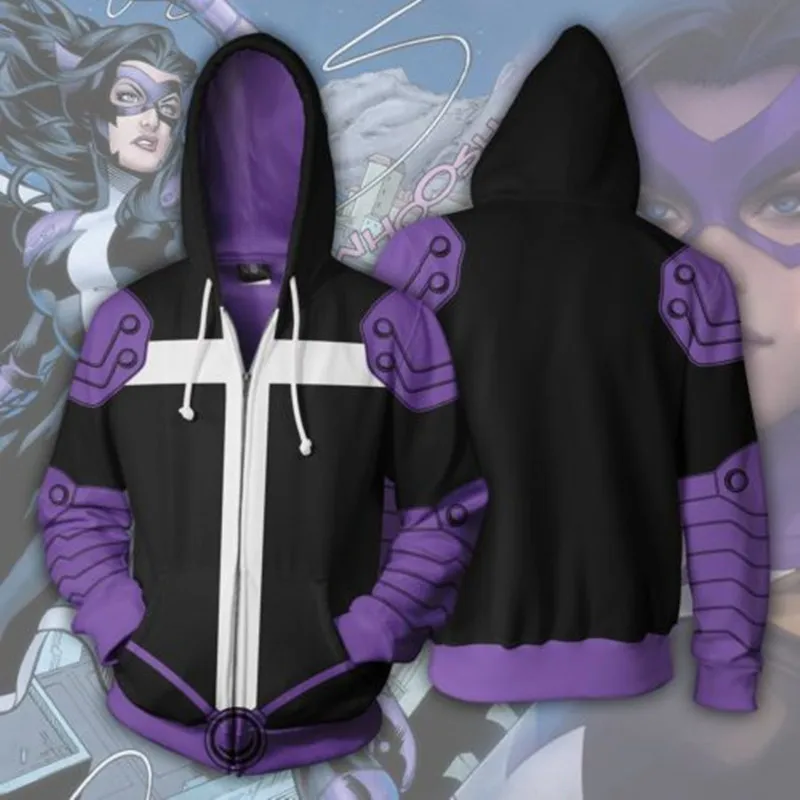 

2019 New Top DC The Arrow Superhore Comic Speedy Mia Dearden Hoodie Sweatshirts Cosplay Costume Jackets Zipper hooded