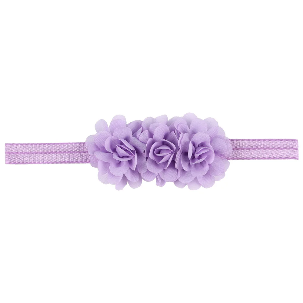 Chiffon Flower baby girl headband Infant hair accessories Tie bow newborn Headwear tiara headwrap Gift Toddlers bandage Ribbon crochet baby accessories Baby Accessories