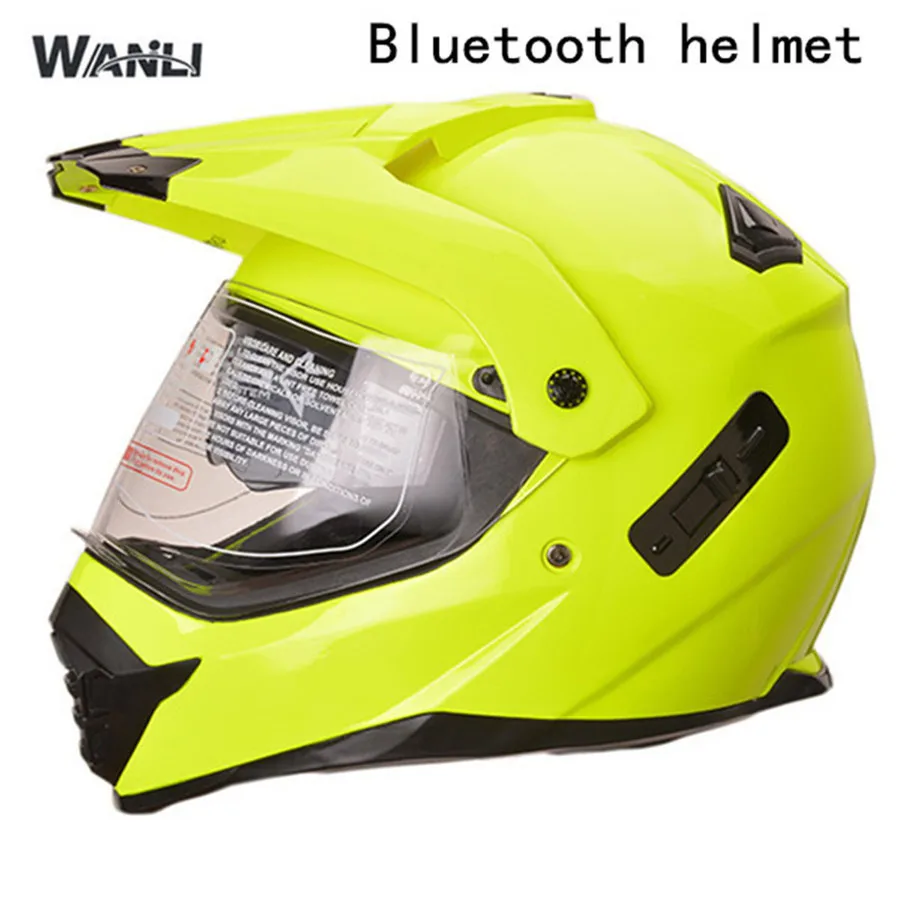 

Bluetooth off road Motorcycle helmet Dirty bike helmet motorbike motocross racing downhill helmet cross Fluorescent yellow