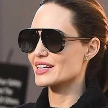 Классические черные солнцезащитные очки пилота для женщин, винтажные брендовые дизайнерские солнцезащитные очки для женщин, ацетатные солнцезащитные очки для женщин, новинка, Ретро стиль