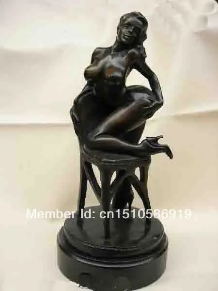 

Western exquisite Art oomph bronze copper marble nude belle art sculpture Statue