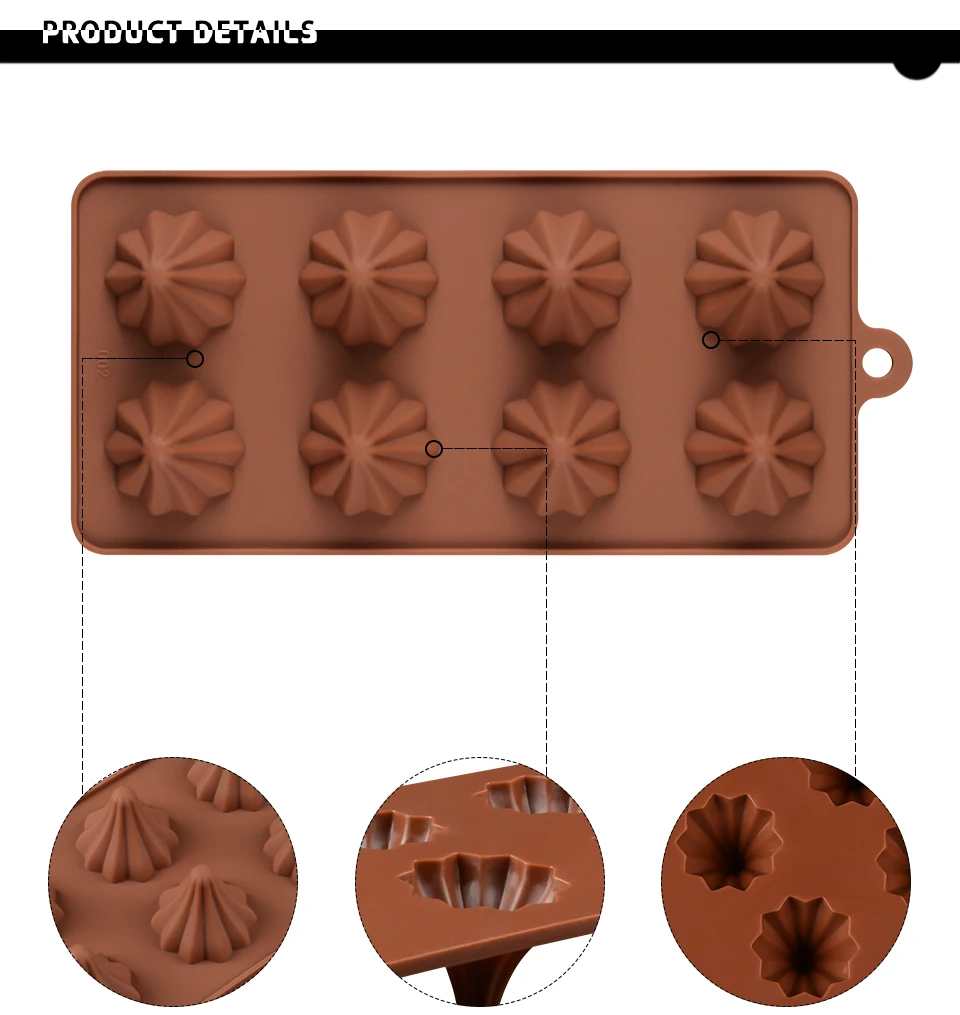 SILIKOLOVE 8 полость силиконовая форма для шоколада Сделай Сам еда Силиконовые Конфеты Bkaing формы украшения для кексов форма для выпечки
