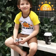 Бикини для мальчиков и девочек с принтом в виде накидка Пляжная-up пляжное платье Biquini UPF50+ с защитой от ультрафиолетового излучения, быстросохнущая детский купальник