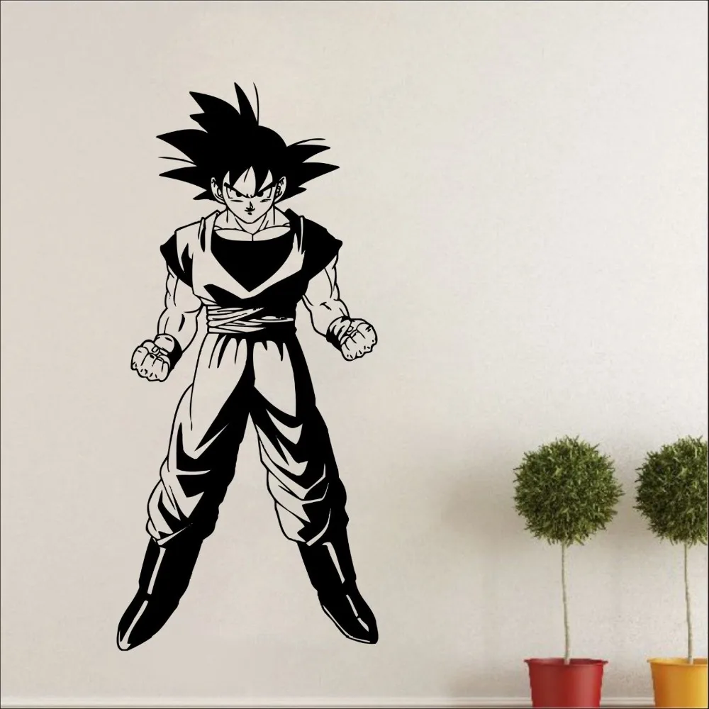 Мультфильм Dragon Ball Z Goku Аниме Манга художественный декор настенные виниловые наклейки для детской комнаты наклейки на стену в детскую J80