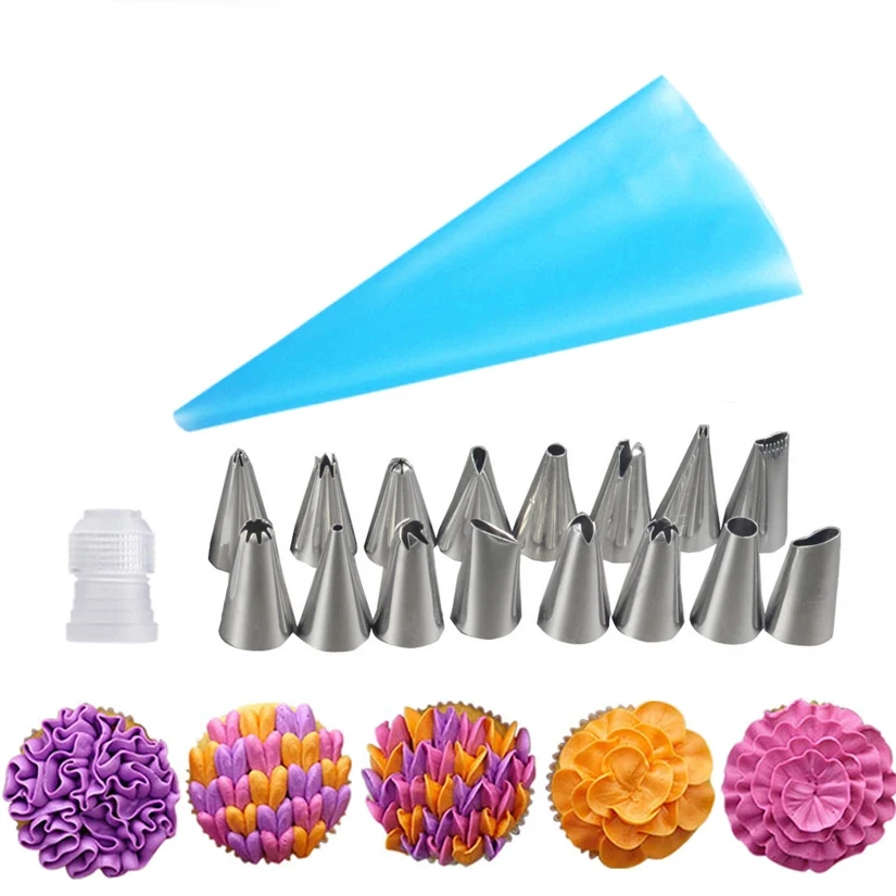 Wholesale 10 Sets/lot 16 pcs Pastry Nozzles Set Icing Piping Tips 1