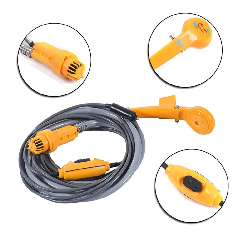 Portable-Camping-Shower-Kit-Powered-Pump-Outdoor-Shower-Head-Plug-into-12V-Cigarette-Adapter-and