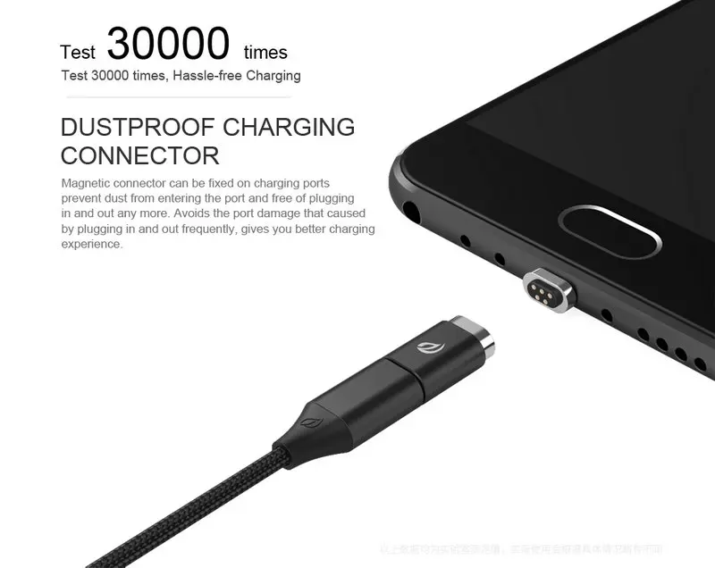 WSKEN Magnetic Micro USB Connector Plug  to Type C cable Adapter (5)
