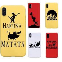 Hakuna Matata Король Лев Тимон Мягкий силиконовый чехол для телефона чехол для iPhone 5 5S SE 6 6s 7 8 plus X Xs XR max pumbaa simba