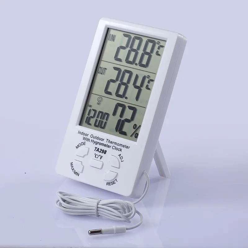 Indoor Outdoor LCD Digital Solar Temperature Meter Humidity Thermometer