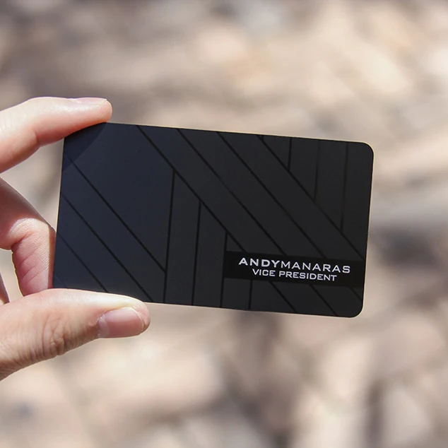 

Personality deep etched quality stainless steel business metal card