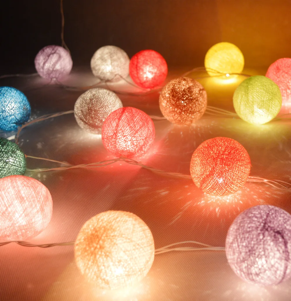 Cotton balls fairy string lights koop goedkope cotton balls fairy ...