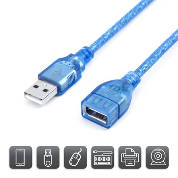 

USB2.0 Extension Cable USB 2.0 Cable Male to Female Data Sync Fast Speed Cord Connector For Laptop PC Printer Hard Disk