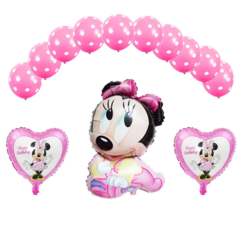 13 шт./лот набор воздушных шаров Рапунцель включает латексный шар и 18 дюймовый круглый фольгированный шар принцессы Рапунцель для девочек на день рождения - Цвет: 13pc pink set M08