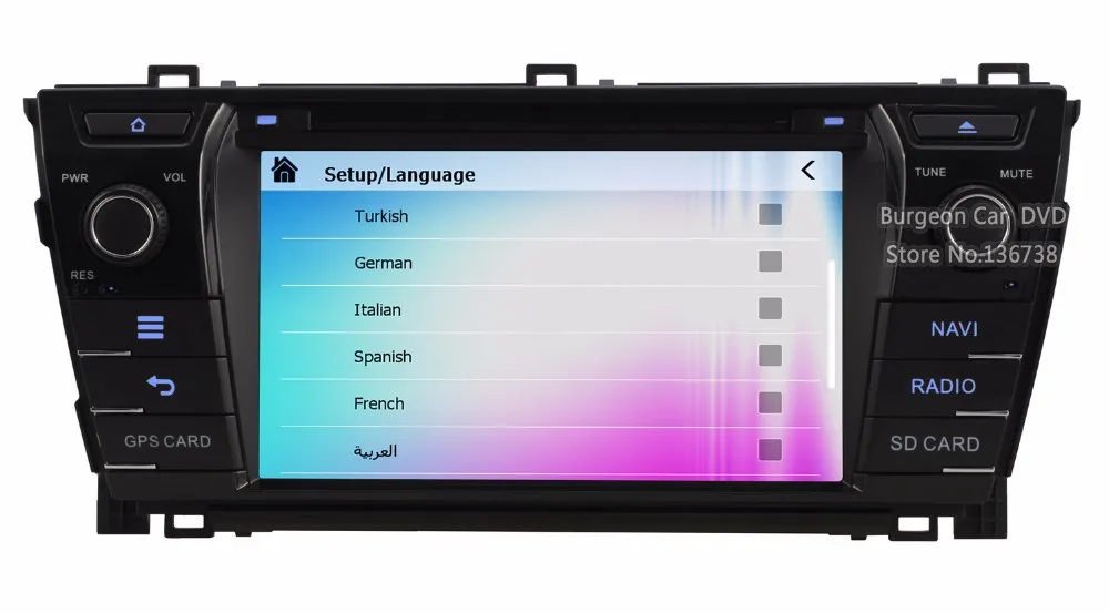 Cheap HD Touch Screen Car DVD Player for Toyota Corolla 2013 2014 2015  Bluetooth iPhone5 1080P USB Radio Stereo GPS Navigation System 40