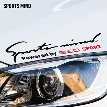 

2 Pieces Sports Mind Car-Styling On Car Lamp Eyebrow Reflective material Decals Vinyl Car Sticker For volvo s60 car accessories