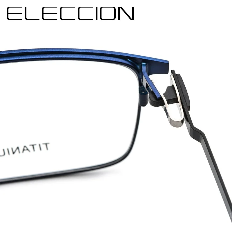 Optical Aspherical Lenses Prescription Glasses for Sight Titanium Alloy Full Frame Men Myopia Eyeglasses Screwless Eyewear