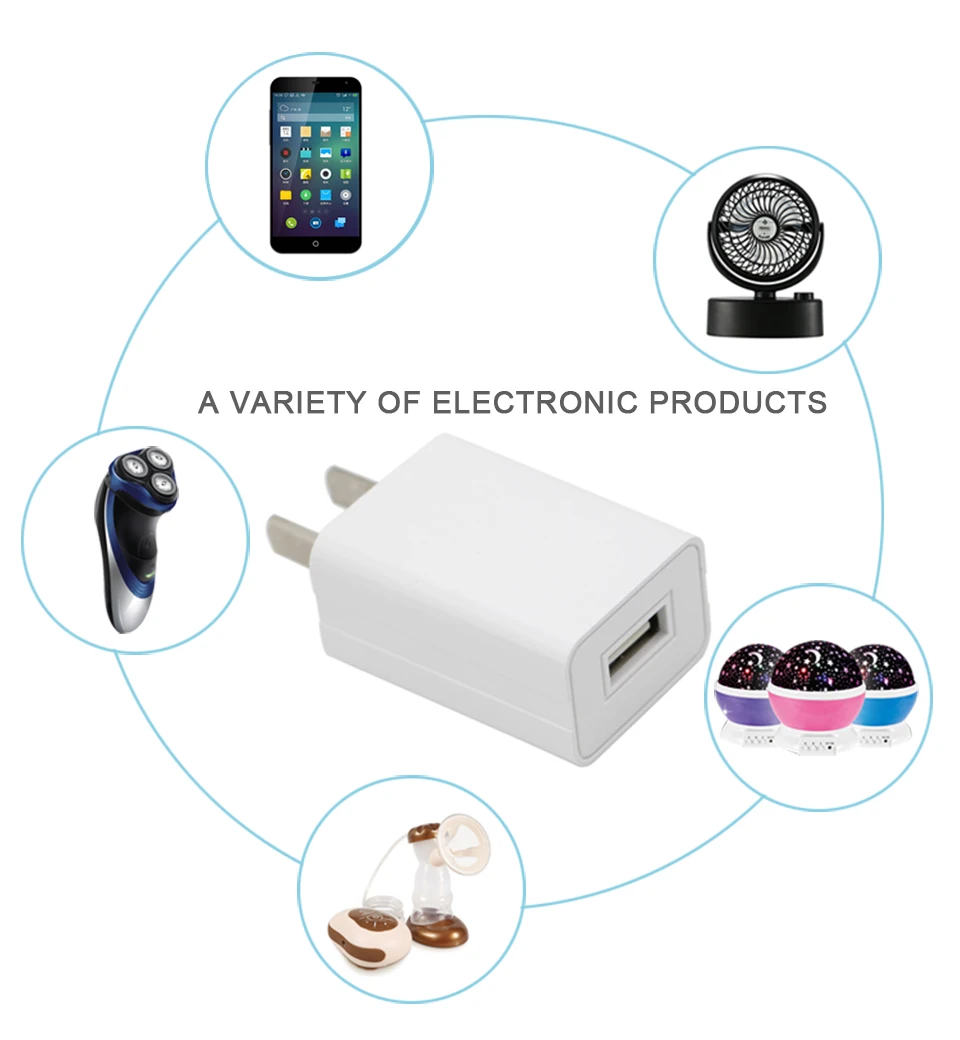 3C Certification 5V1A USB Wall Charger Adapter for  iPhone iPad Huawei Samsung S9 Xiaomi Mi 8 Mobile Phone Black White (6)