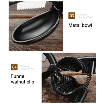 

Multifunctional 2 in 1 Quick Sheller Chestnut Clip Nut Cracker Walnut Pliers Kitchen Tools Dropshipping FAS