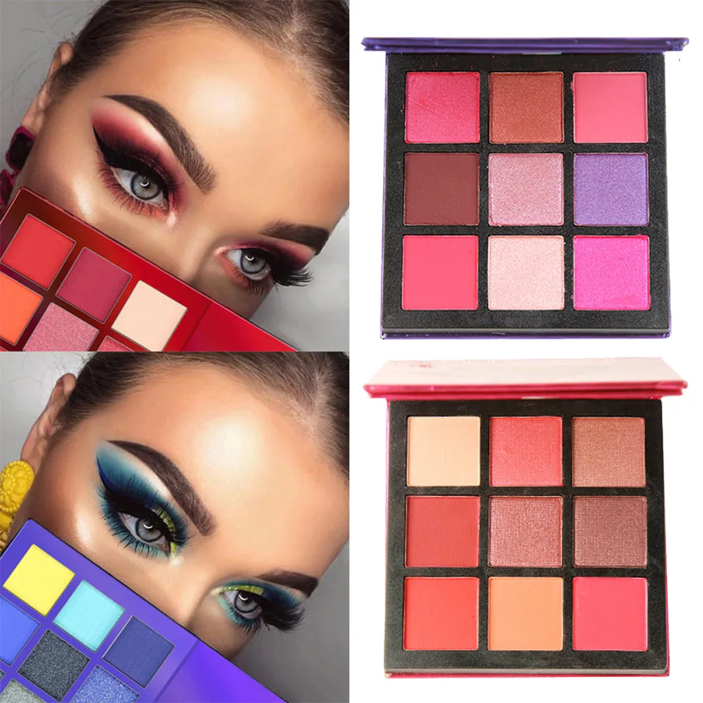 

9 Colors Cosmetic Matte Eyeshadow Makeup Palette Shimmer Set Eyeshadow eye shadow glitter natural foundation ins style 2019 hot