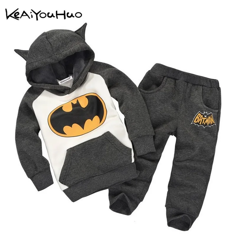 

2018 New Children Clothes Spring Baby Girls Clothes Batman Hoodie+Pant 2pcs Outfits Kids Boys Sport Suit For Girls Clothing Sets