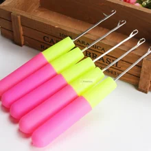 3 шт. пластиковые ручки защелки крючком волосы переплетения иглы Парики Вязание расширения Инструменты для укладки ковры ремонт ремесло