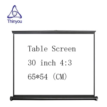 

Thinyou 30 inch 4:3 HD Portable Projector Screen Matte White Wall Mounted for Business Meeting Home KTV Theater Bar Travel