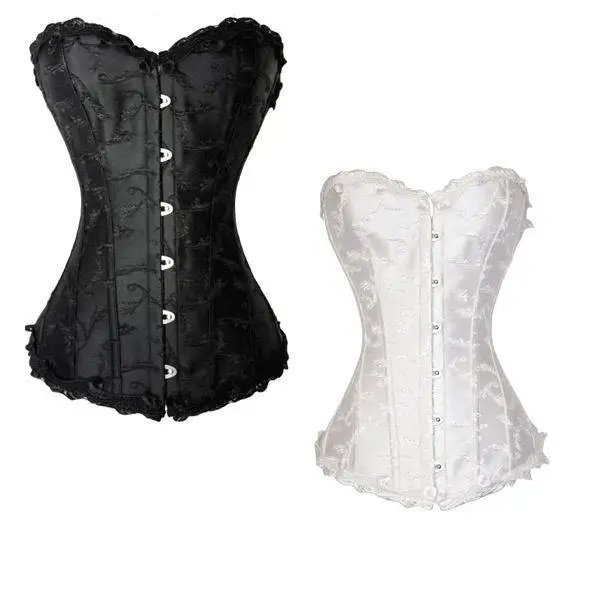 Women Fashion Sexy Jacquard Satin Waist Trainer And Bustiers Lingerie