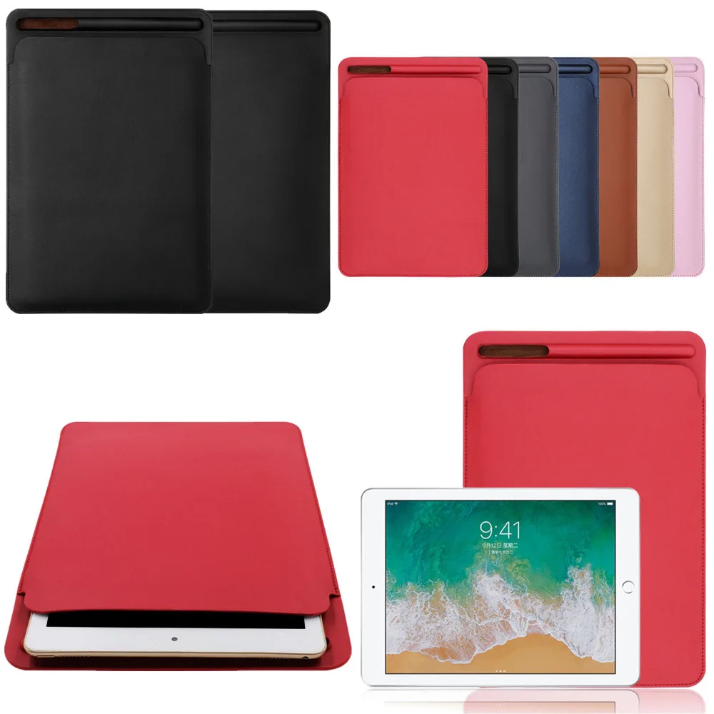 

Premium PU Sleeve Soft Shockproof Case for iPad Pro 10.5 2017 Pouch Bag Cover with Pencil Slot for iPad Pro 9.7 inch