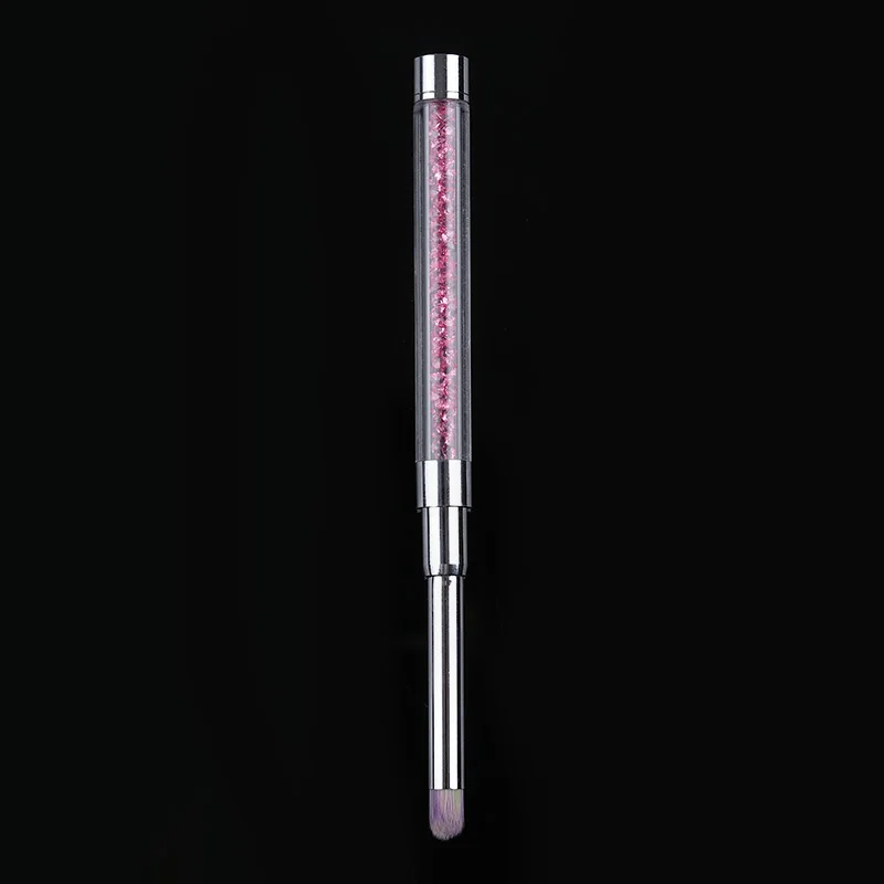 1 Pc Gradient Pencil Nail Art Brush Drawing Rhinestones Acrylic Pink Handle Painting Pen Nail UV Gel Tips DIY Nail Art Tool