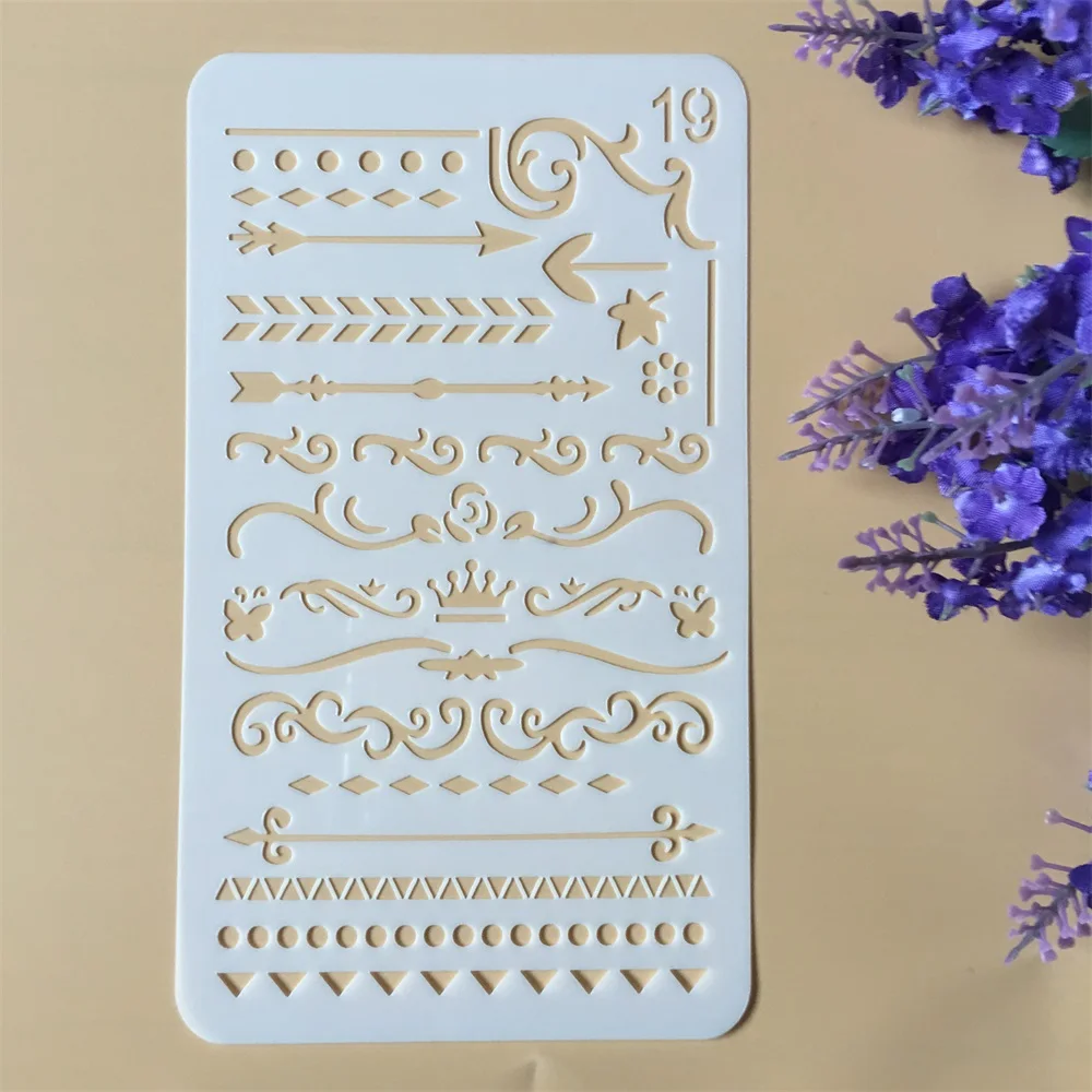 

A6 Geometry Flag No. 19 DIY Craft Layering Stencils Wall Painting Scrapbooking Stamping Embossing Album Paper Card Template