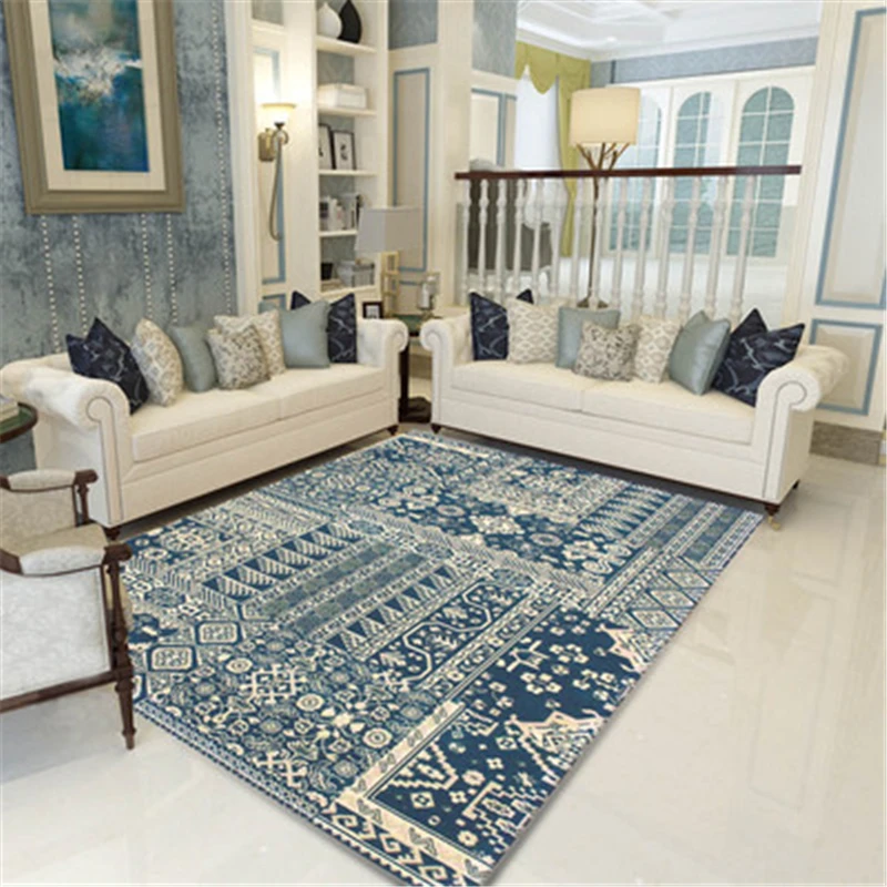 Королевский ковер в средиземноморском стиле для гостиной, спальни, украшения для дома, модный коврик для двери, коврик для дома