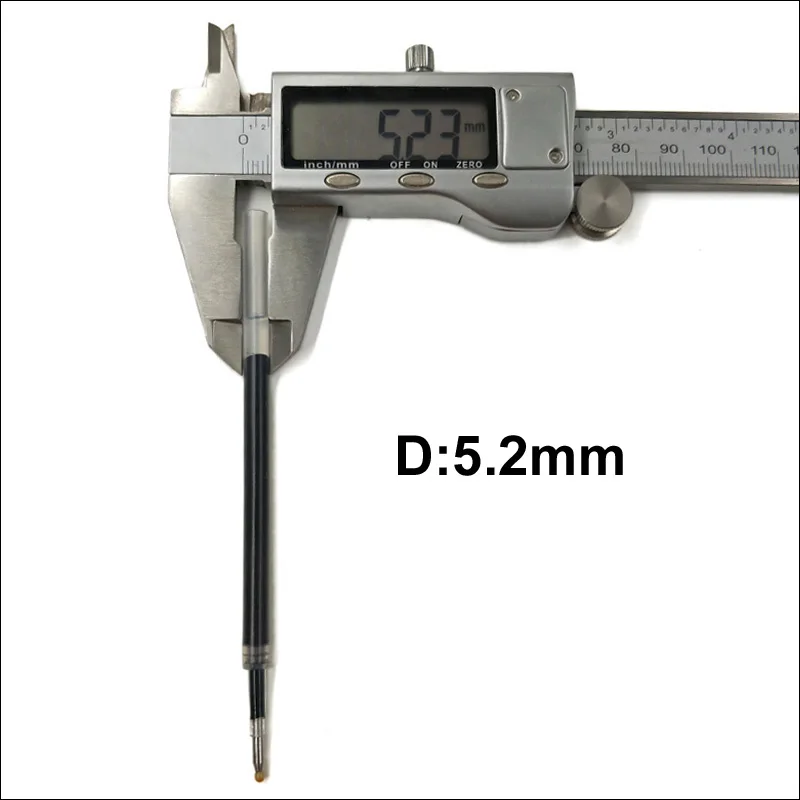 10 шт./партия толстый стержень Заправка для гелевой ручки 0,5 мм черные, голубые чернила заправка нейтральный Средний заправка роликовая ручка перо Длина 110 мм