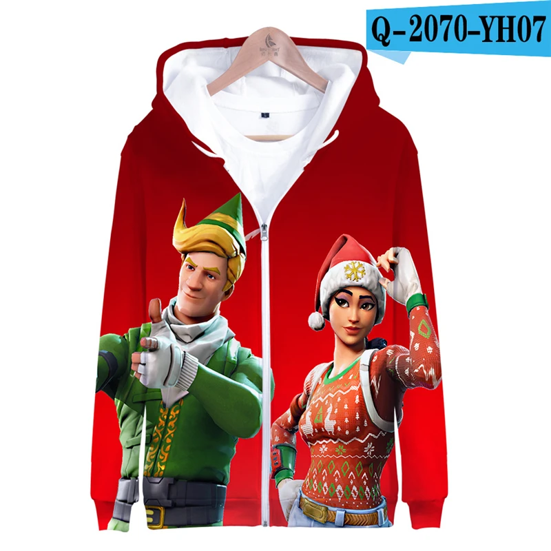 

3D Hoodie Fortnight Zipper Costume Hoodies Boys Game Clothes Causal Battle Royale Clothes Kid Clothes Game Clothings Streetwear