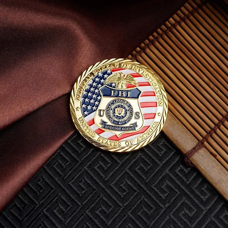 Значок FBI Federal Bureau монеты золотое покрытие сувенирная коллекция подарок