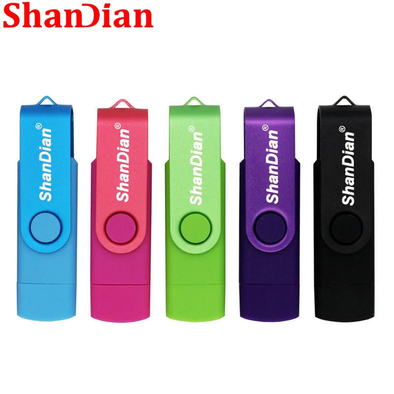 

SHANDIAN free delivery Pen drive OTG high Speed drive 4g/16g/32g/64G USB 2.0 external storage double Application Creative gift