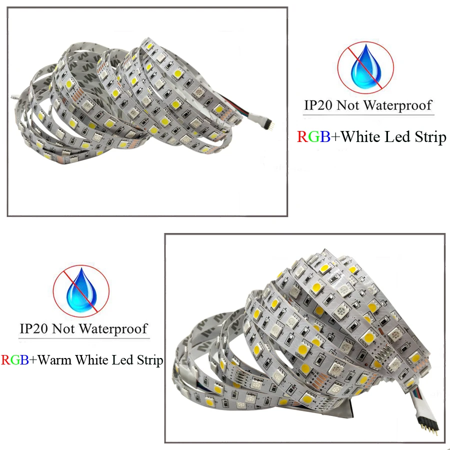 Светодиодная лента DC 12V 5M 300 LED RGBW RGBWW гибкая светодиодная 10m Диодная с питанием и