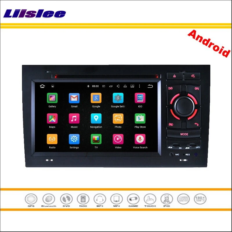 Clearance Liislee Car Android Multimedia For Audi A4 S4 RS4 2002~2008 Stereo Radio Video Audio CD DVD Player GPS Map NAV Navigation System 2