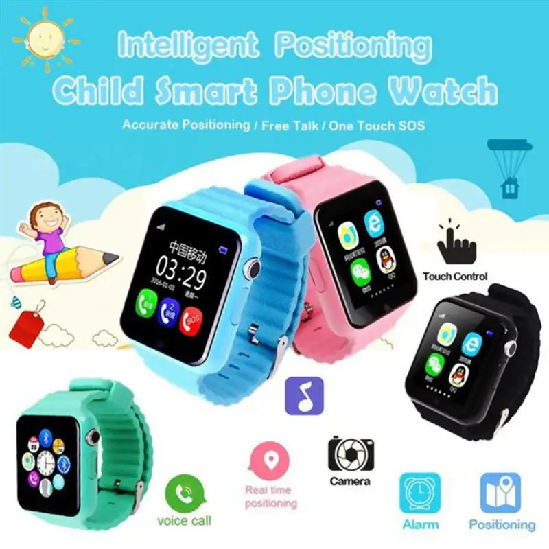 

V7k Children leaning machine Security Anti Lost GPS Tracker Waterproof Smart Watch Camera Kid Emergency Android IOS Learn Toy