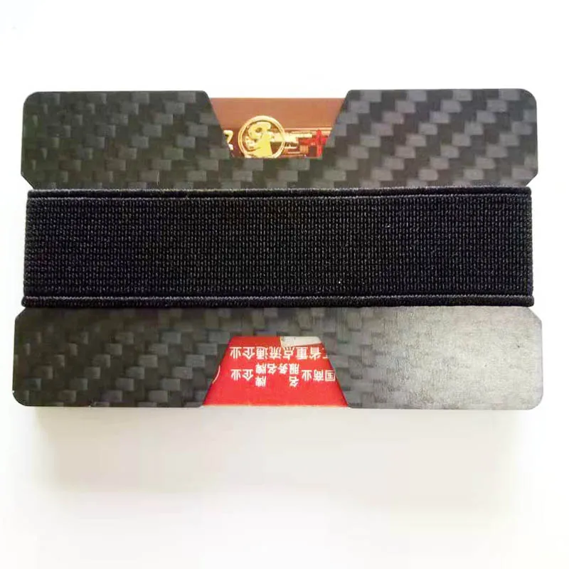 

RFID-Blocking Credit Card Holder Ultralight Minimalist Carbon Fiber Slim EDC Wallet Clip One Slim Front Pocket Wallet