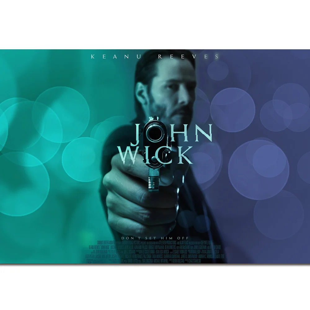 John Wick фильм Искусство шелковая принтованная ткань 32*48 дюймов картинка для