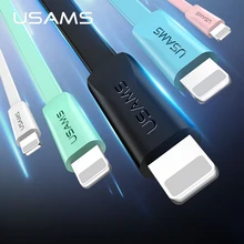 USAMS USB телефонный кабель для iPhone 5S 6 6S 7 8 X 2A синхронизации данных