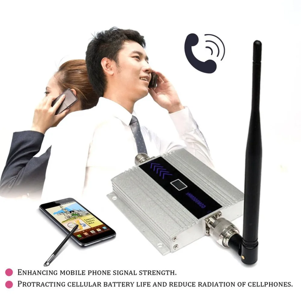 

Cell Phone Signal Amplifier Booster Dual Aerials Portable LCD Display High Grain Signal Repeater Kit GSM 900MHz Signal Amplifier