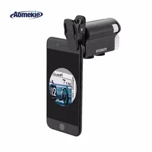 AOMEKIE 60X-100X Микроскоп увеличительная лупа для мобильного телефона камера ткань биология наблюдение ювелирных изделий Оценка микроскоп с Светодиодный УФ