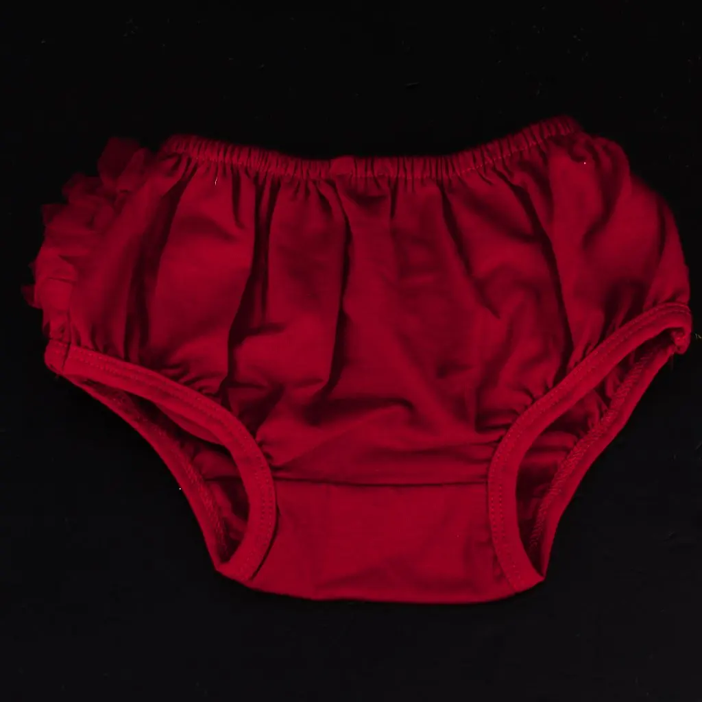 Трусики с оборками для маленьких девочек пышные трусики из узорчатой ткани S(красный