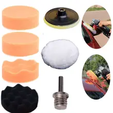 7 шт. 3 дюймов Полировка Pad Авто полировочное колесо комплект буфер+ M10 Дрель адаптер